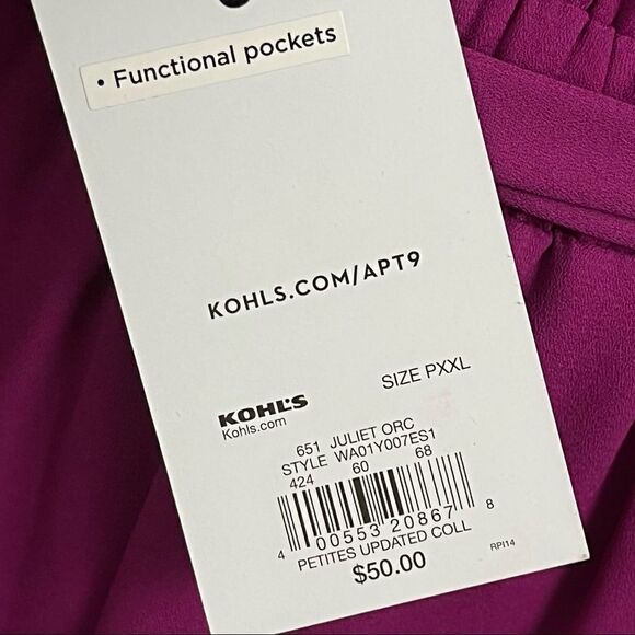 Fuchsia Blouson Wrap Skirt Midi Dress PXXL NWT - Picture 6 of 8